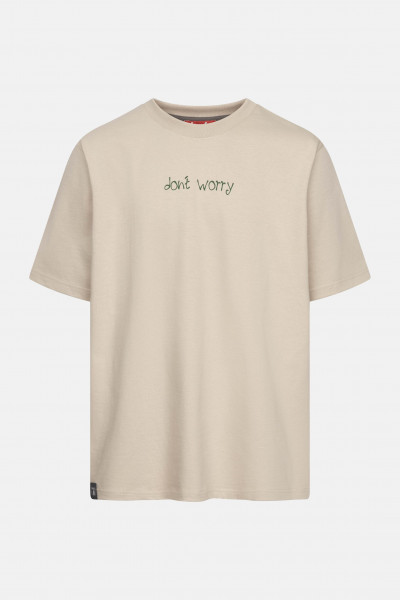 Derbe T-Shirt Pasta Beige Grau GOTS Organic