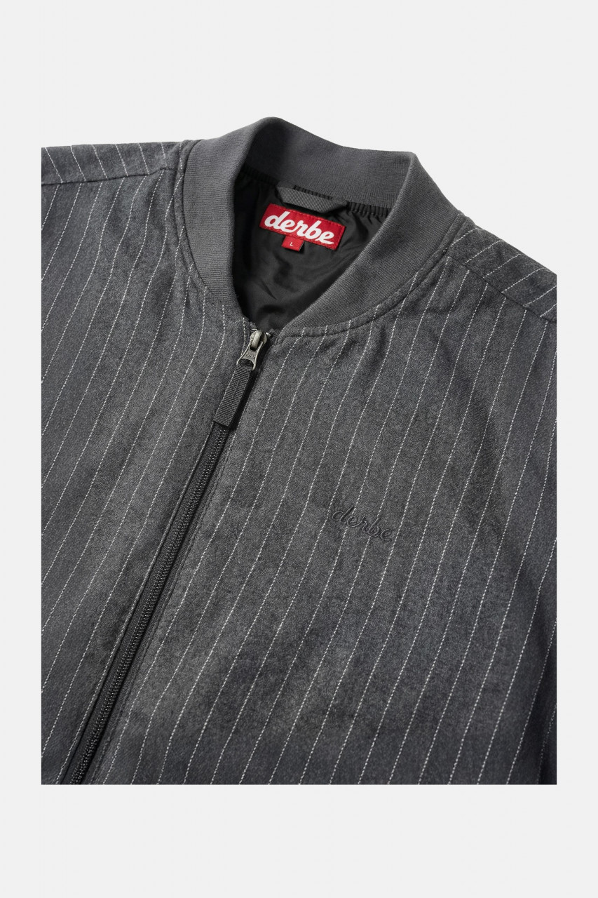 Derbe Übergangsjacke Blousby Pinstripe Herren Grau