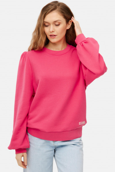 Derbe Sweatshirt Schwer Zu Kriegen Damen Pink Crewneck GOTS