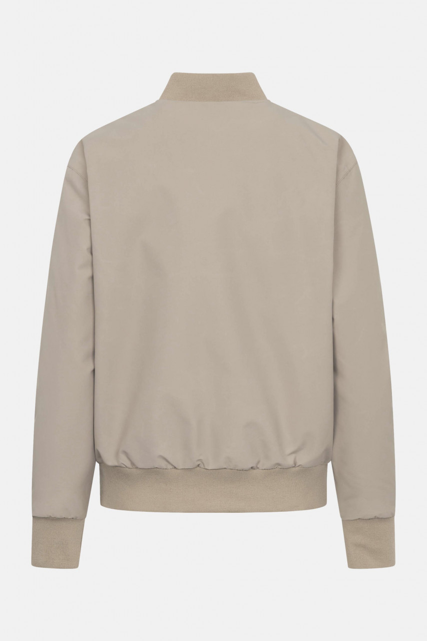 Derbe Übergangsjacke Blousholm Damen Beige Warm Gefüttert Blouson Nadelstreifen