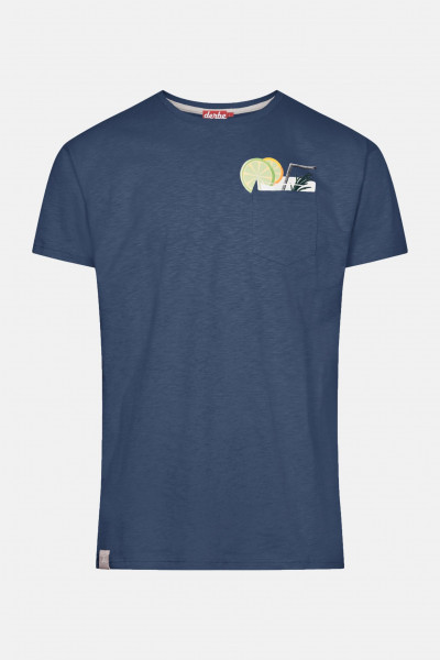 Derbe Taschencocktail Herren T-Shirt Navy Blau Nachhaltig Derbe Taschencocktail Herren T-Shirt Navy Blau Nachhaltig