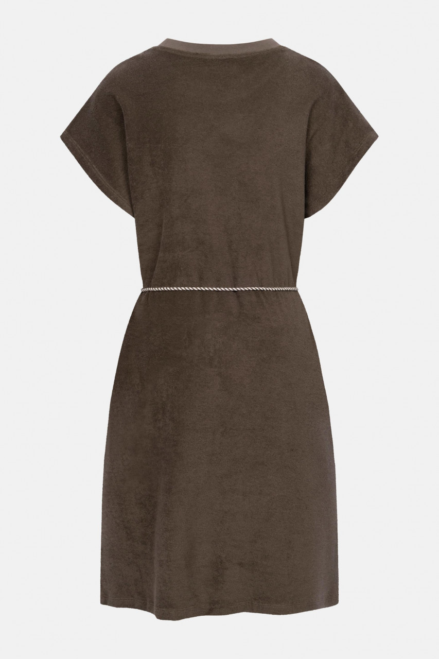 Derbe Frottee Kleid Damen Braun GOTS Organic