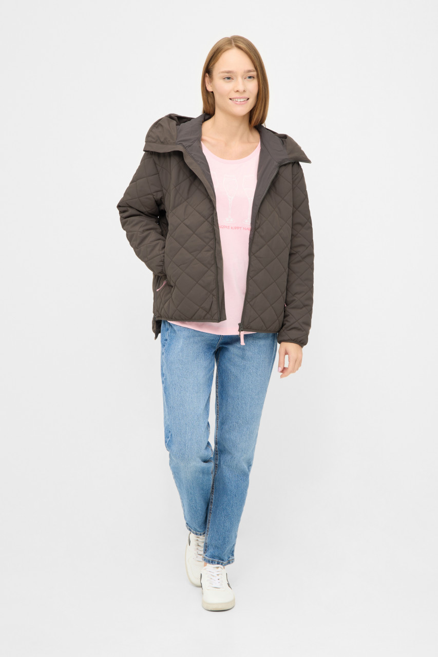 Derbe Übergangsjacke Quiltby Short Damen Braun Steppjacke