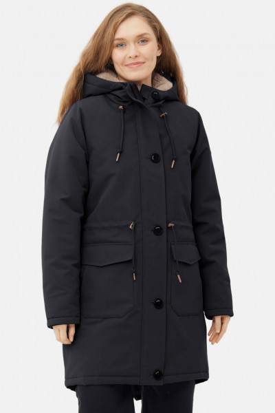 Derbe Winterjacke Friese Festholm Damen Schwarz Caramel