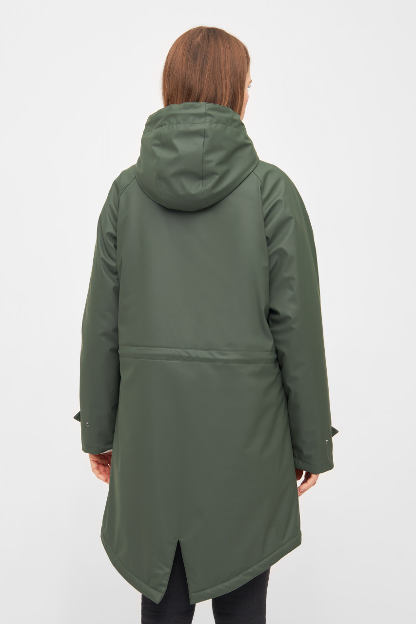 Derbe Friese Tidaholm Damen Regenjacke Oliv Gefüttert