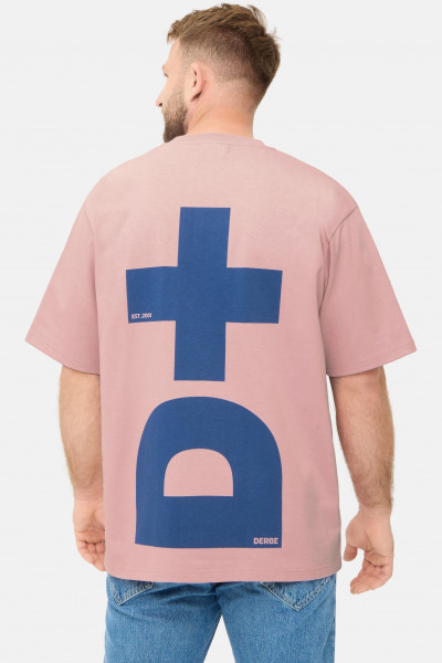 Derbe T-Shirt D+ Herren Rosa GOTS Organic
