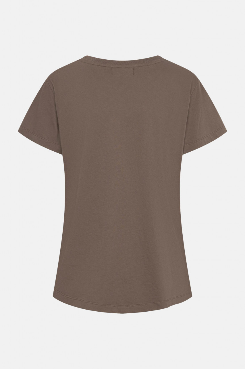 Derbe T-Shirt Angeleckt Damen Braun GOTS Organic