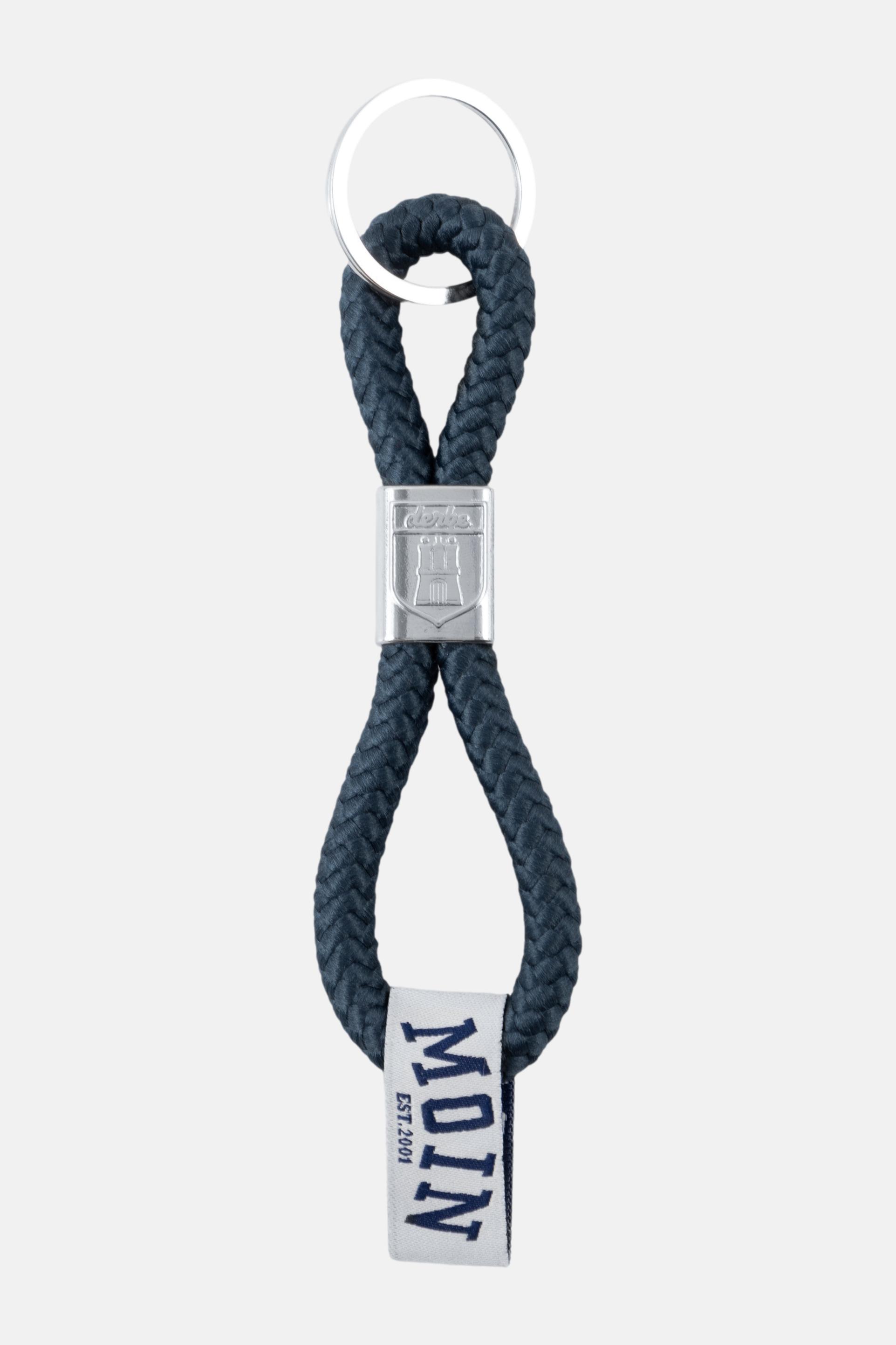 GERMANUS Leder Schlüsselanhänger Blau - Praktisches Schlüsseletui Für Tasche & Koffer