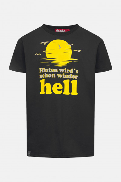 Derbe T-Shirt Hell Herren Schwarz GOTS Organic