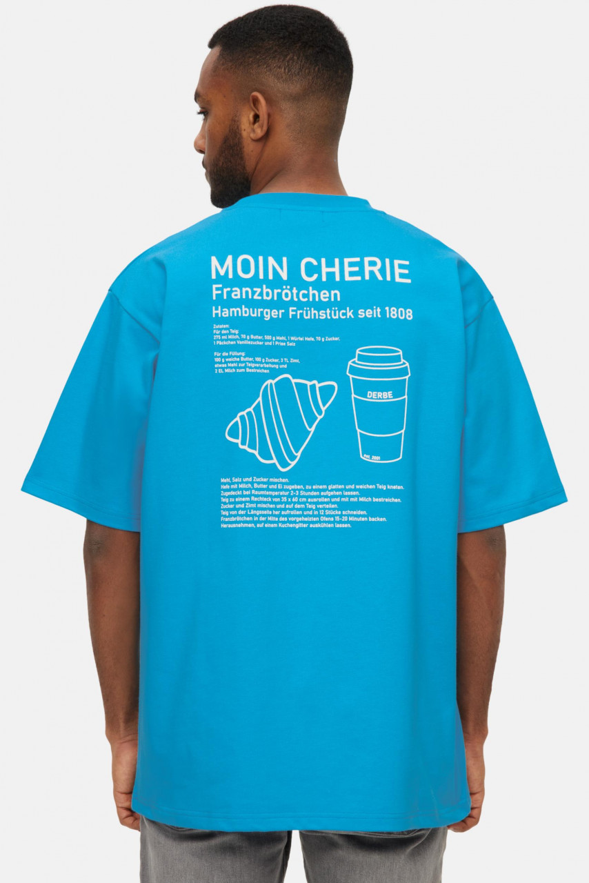 Derbe T-Shirt Moin Franz Herren Türkis Oversize GOTS Organic