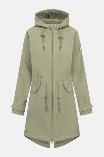 Derbe Softshelljacke Friese Island Damen Hellgrün Übergangsjacke Oliv