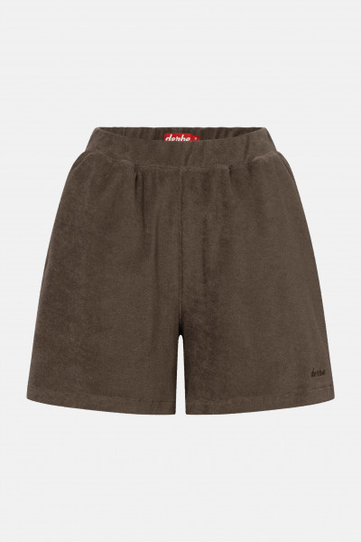 Derbe Shorts Frottee Büx Damen Braun GOTS Organic