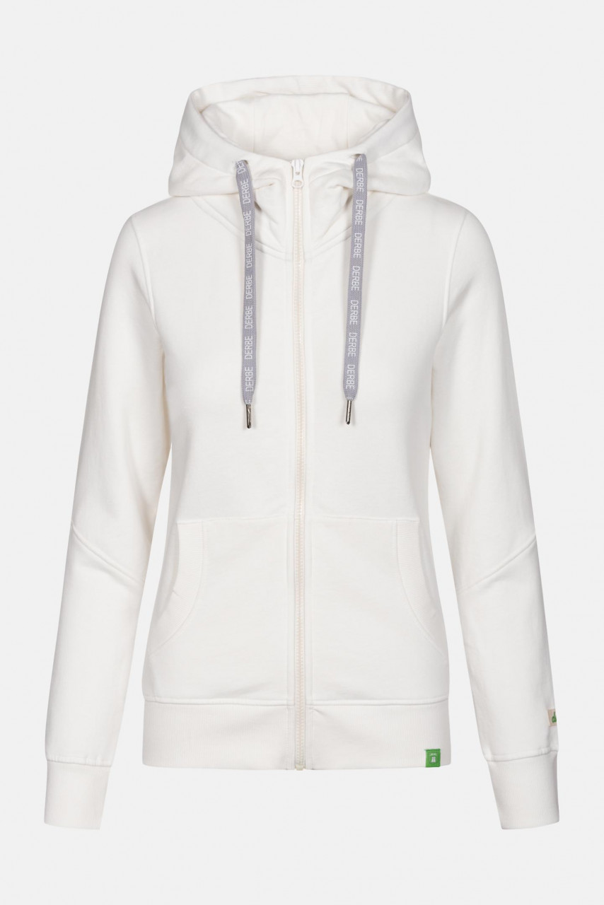 Derbe Delphis Gots Organic Damen Sweatjacke Offwhite Weiß