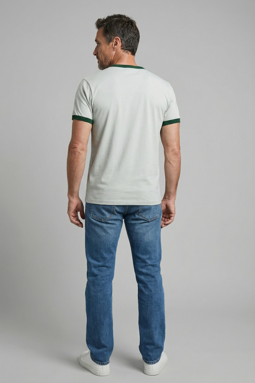 Derbe T-Shirt Great Corner Herren Hellgrün Türkis GOTS Organic