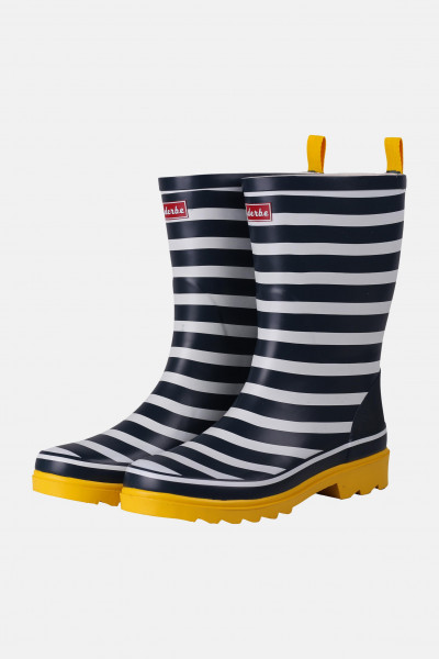 Derbe Middlehooch Gummistiefel Blau Gestreift Nachhaltig