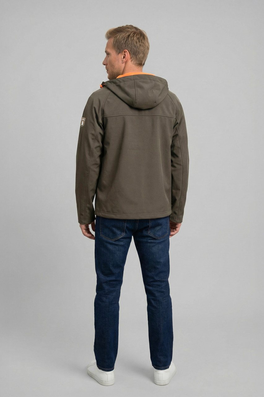 Derbe Übergangsjacke Isleby Herren Braun Orange Softshell