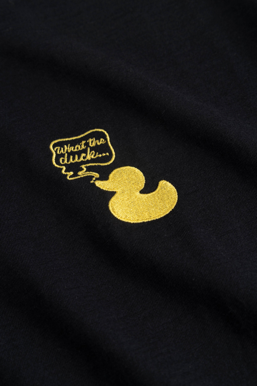 Derbe T-Shirt What The Duck Herren Schwarz GOTS Organic