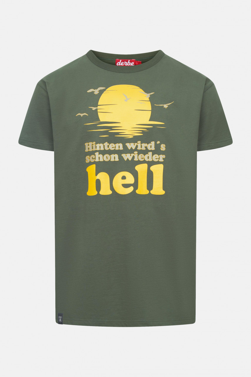 Derbe T-Shirt Hell Herren Oliv Grün GOTS Organic
