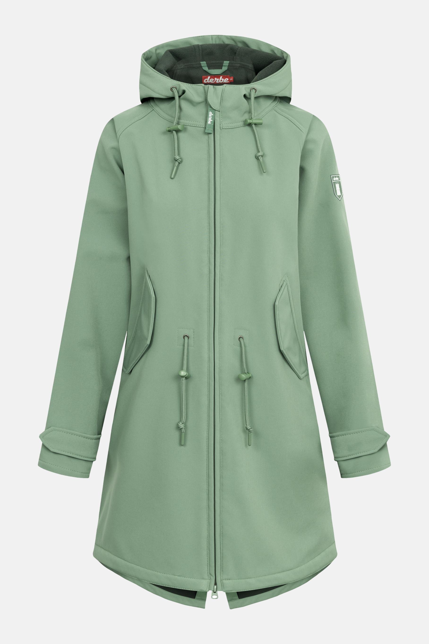 Derbe Softshelljacke Island Friese Damen Hellgrün Nachhaltig