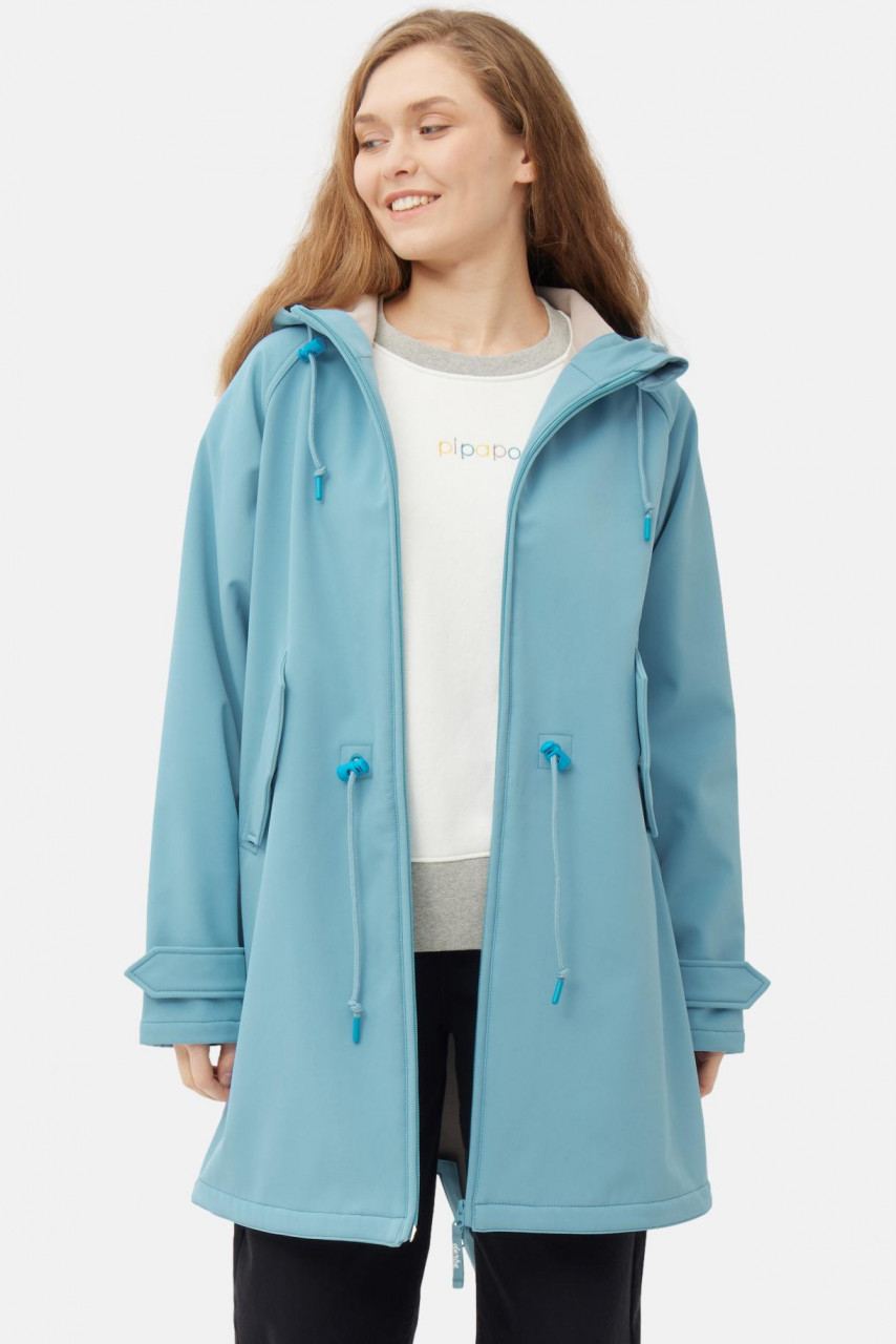 Derbe Softshelljacke Friese Island Damen Türkis Hellblau Übergangsjacke