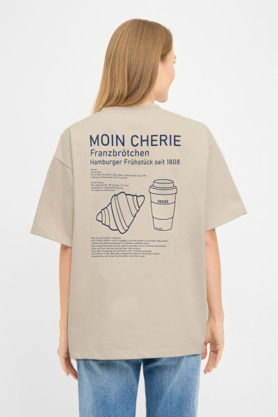 Derbe T-Shirt Moin Franz Damen Beige GOTS Organic