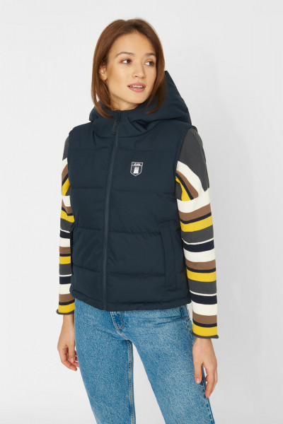 Derbe Vestholm Damen Weste Pinstripe Navy Dunkelblau Derbe Vestholm Damen Weste Pinstripe Navy Dunkelblau