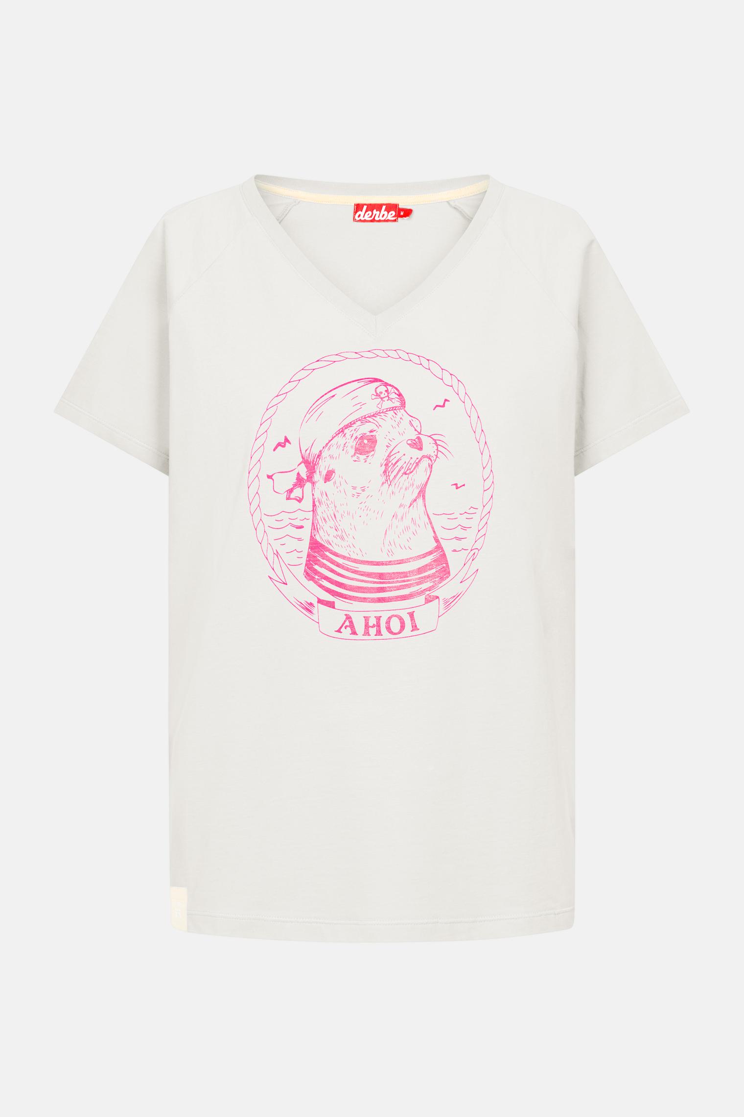 Matrosenrobbe Damen T-Shirt | Pink Weiß