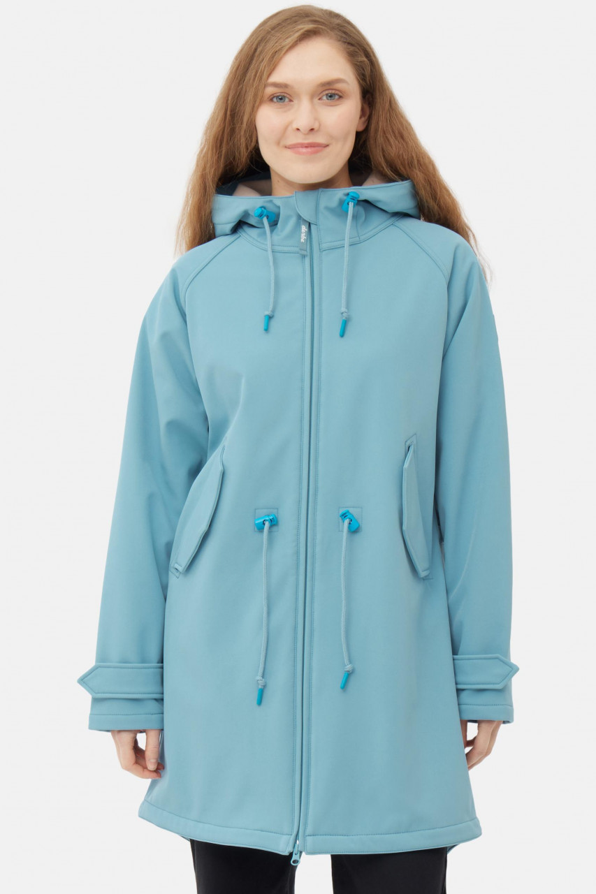 Derbe Softshelljacke Friese Island Damen Türkis Hellblau Übergangsjacke