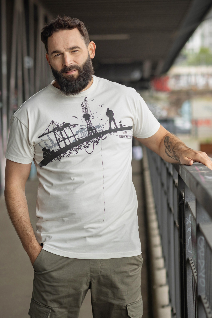 Derbe T-Shirt Hafenschiffer Herren T-Shirt Weiß