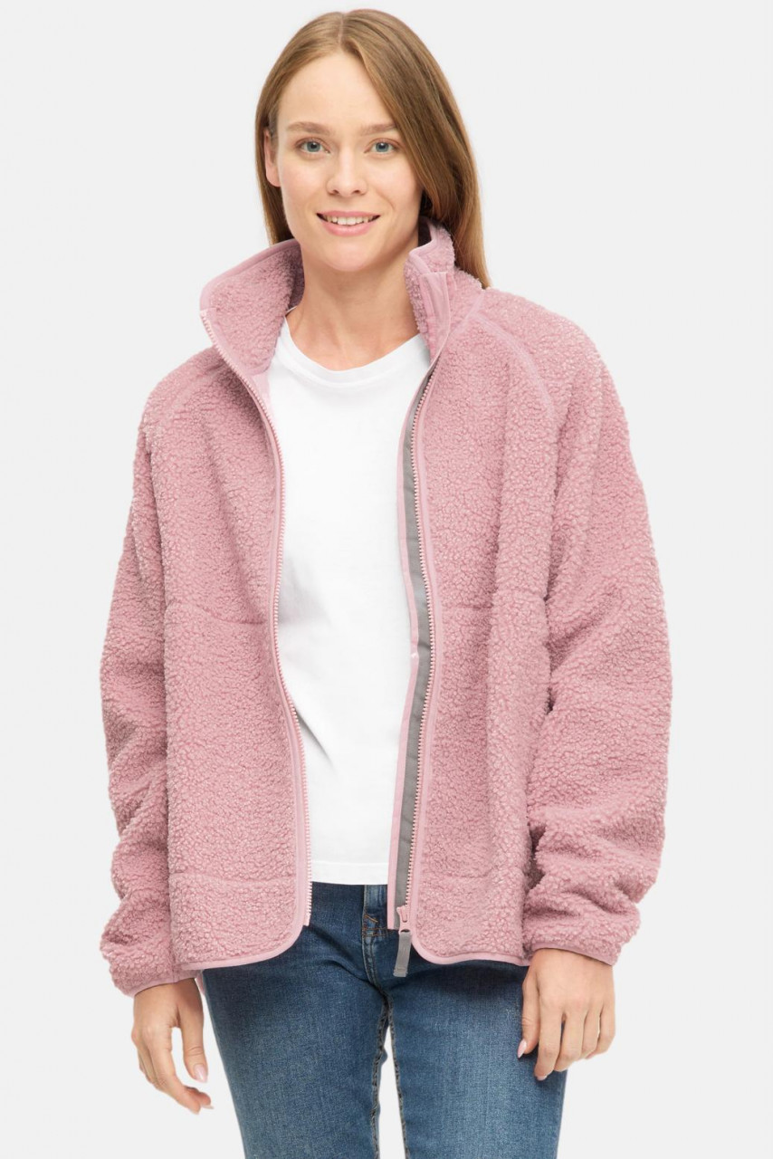 Derbe Damen Fleecejacke Kuschelby Rosa Teddy