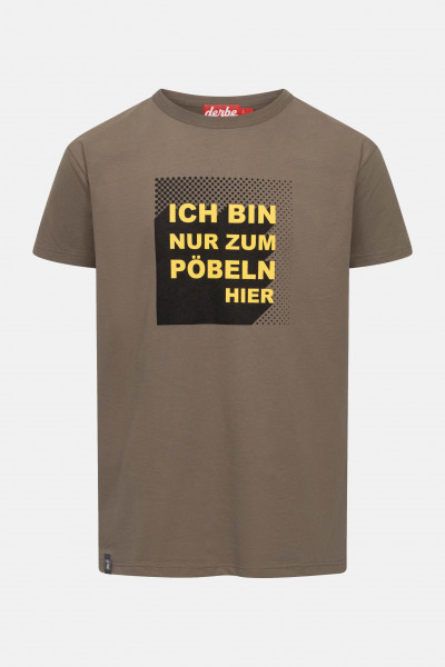 Derbe T-Shirt Pöbeln Herren Braun GOTS Organic