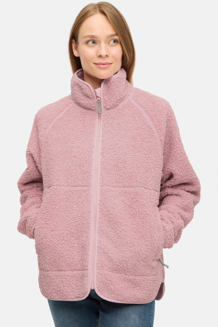 Derbe Damen Fleecejacke Kuschelby Rosa Teddy