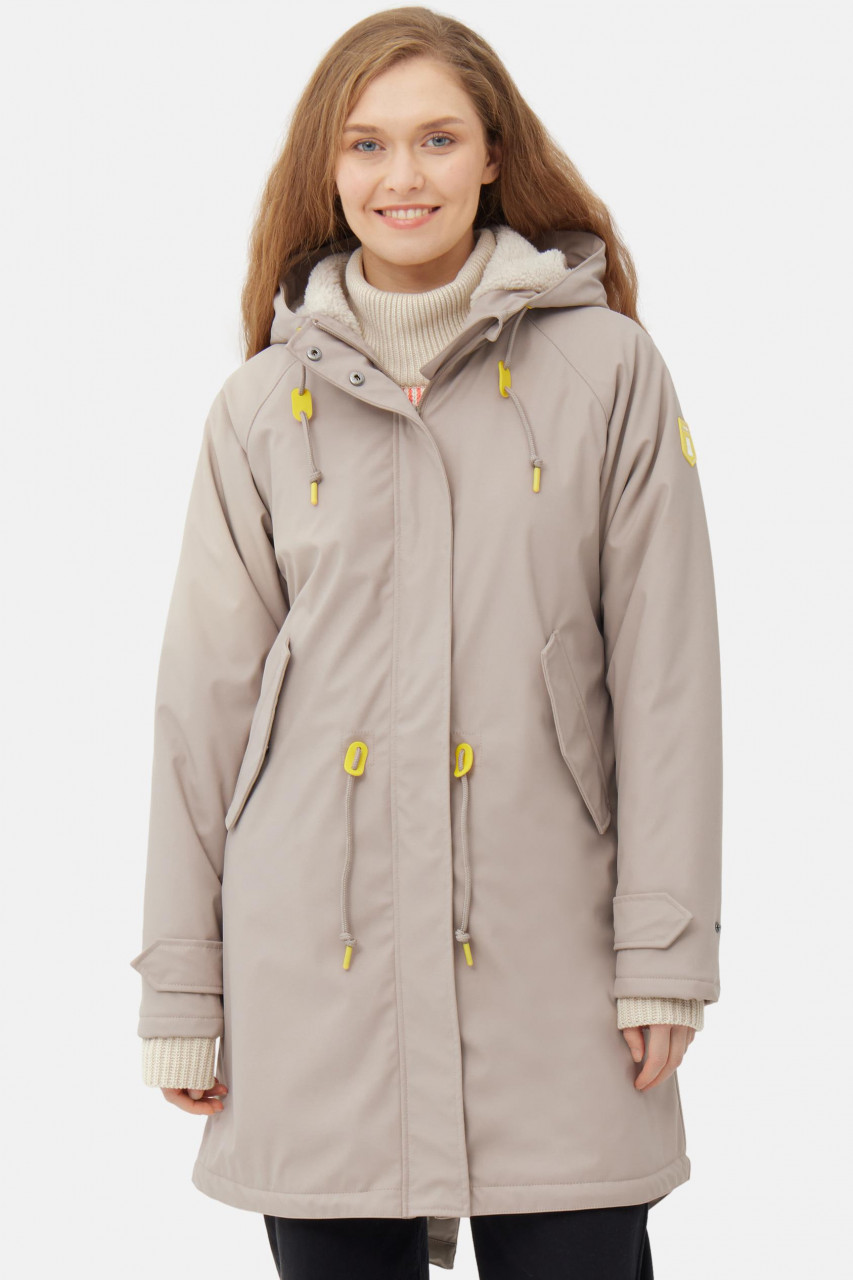 Derbe Regenjacke Friese Tidaholm Damen Beige Gefüttert