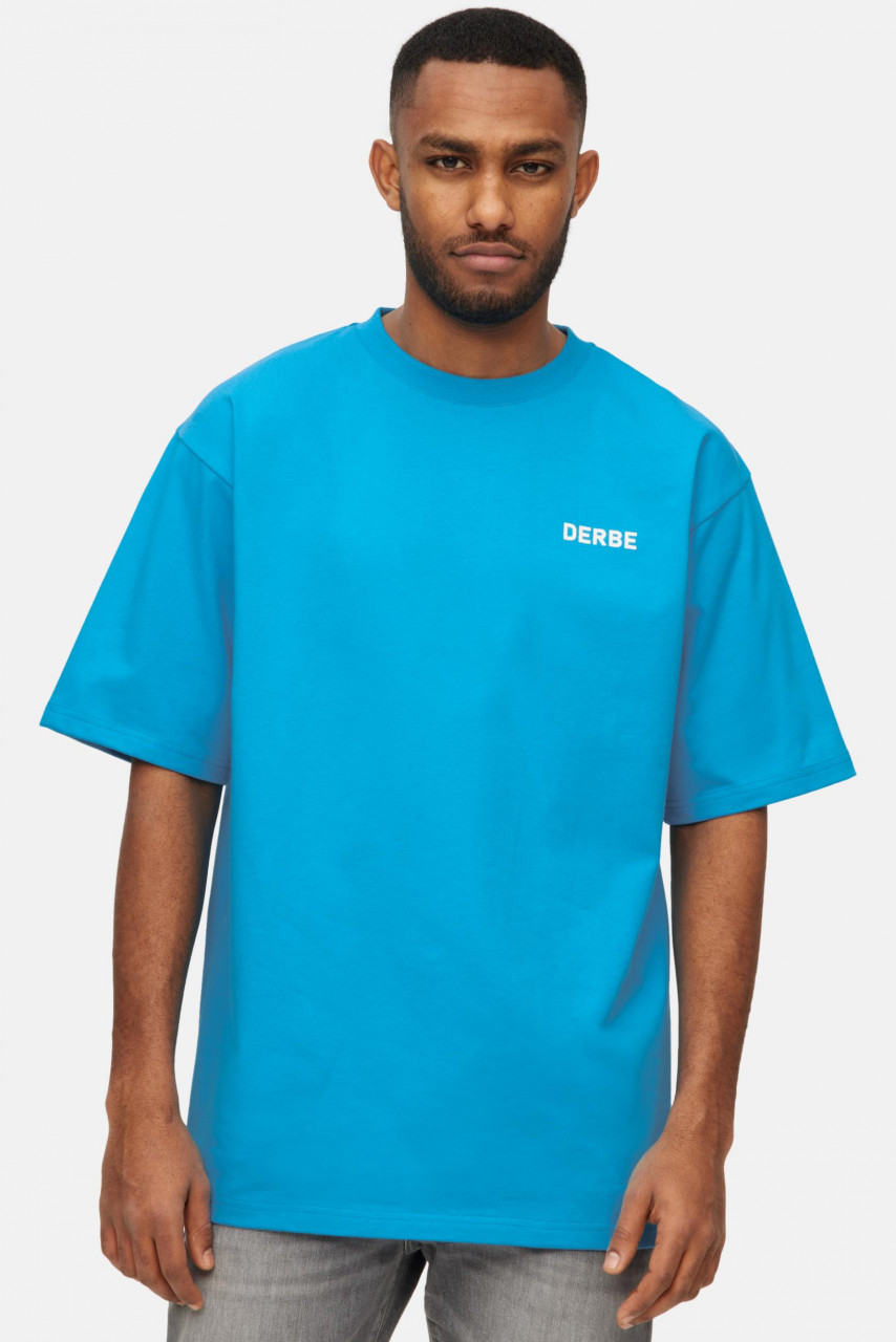 Derbe T-Shirt Moin Franz Herren Türkis Oversize GOTS Organic