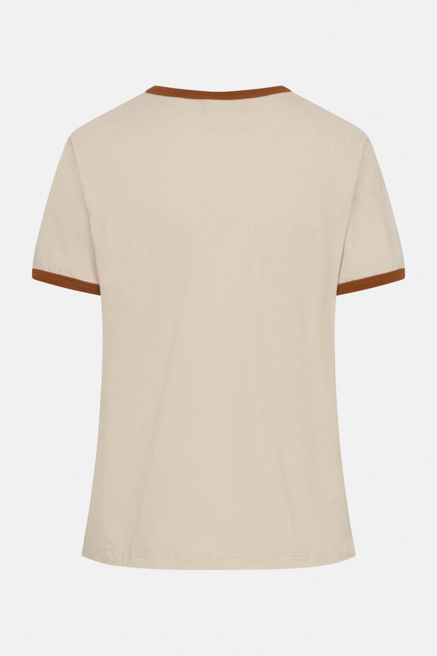 Derbe T-Shirt Great Corner Damen Beige Grau GOTS Organic