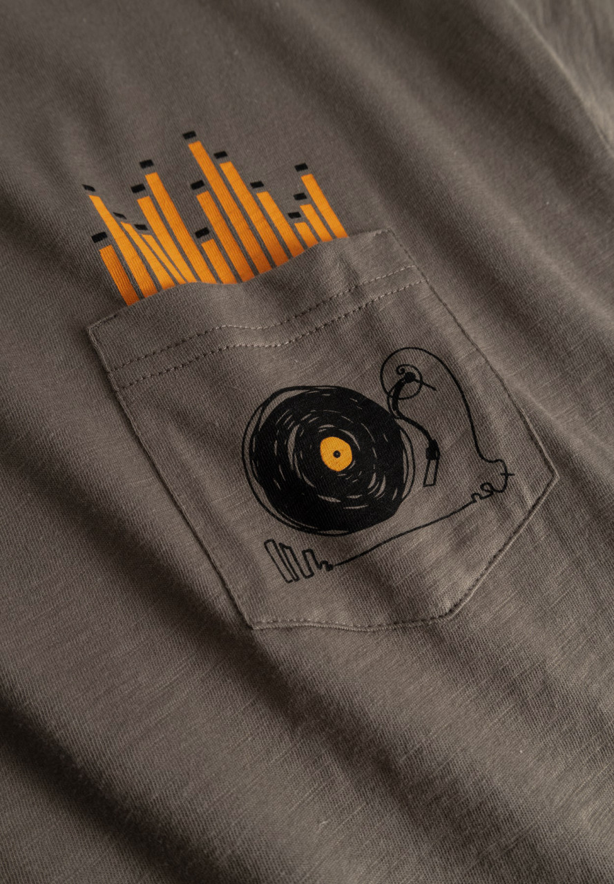 Derbe T-Shirt Plattensound Herren Braun GOTS Organic