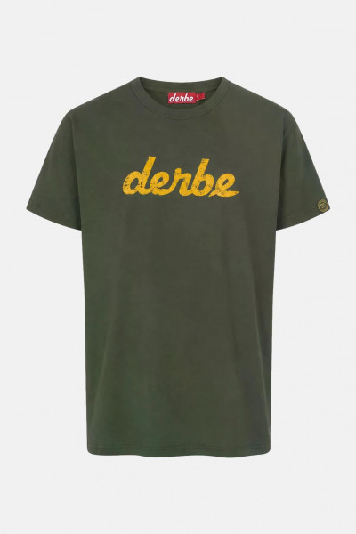 Derbe 25 Herren T-Shirt Oliv Gelb Jubiläum GOTS Organic