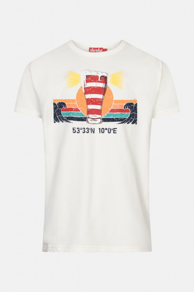 Derbe Leuchtbier Herren T-Shirt Off White Weiß Nachhaltig Derbe Leuchtbier Herren T-Shirt Off White Weiß Nachhaltig
