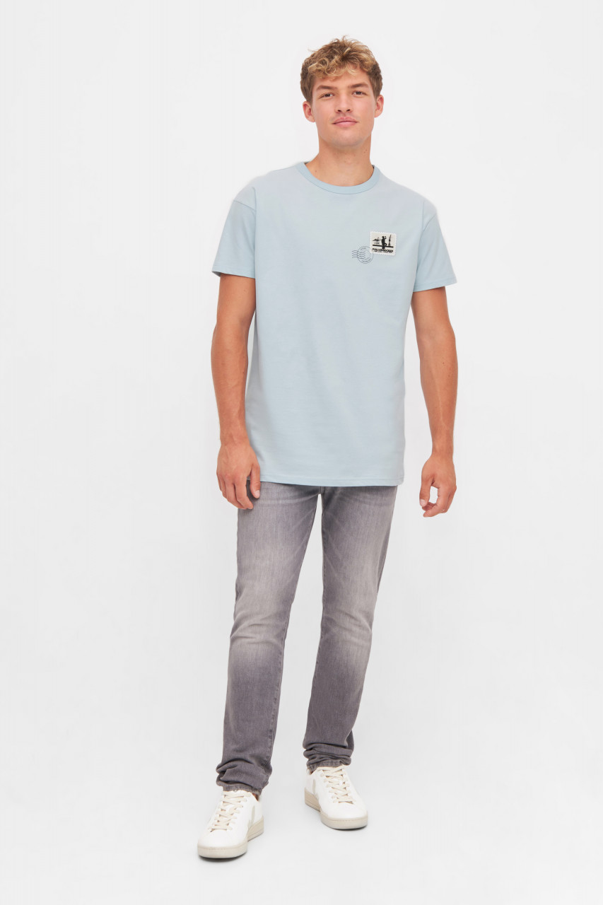 Derbe T-Shirt Pollerhocken Post Herren Hellblau