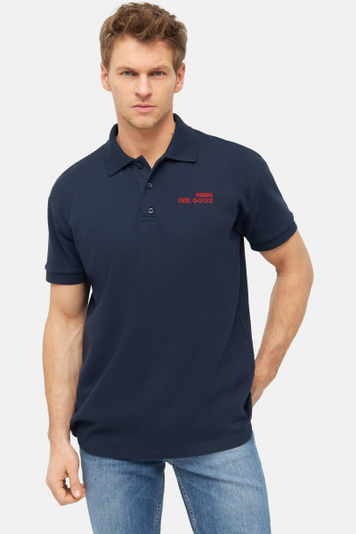 Derbe Feel Good Herren Polo Shirt Navy Dunkelblau Nachhaltig