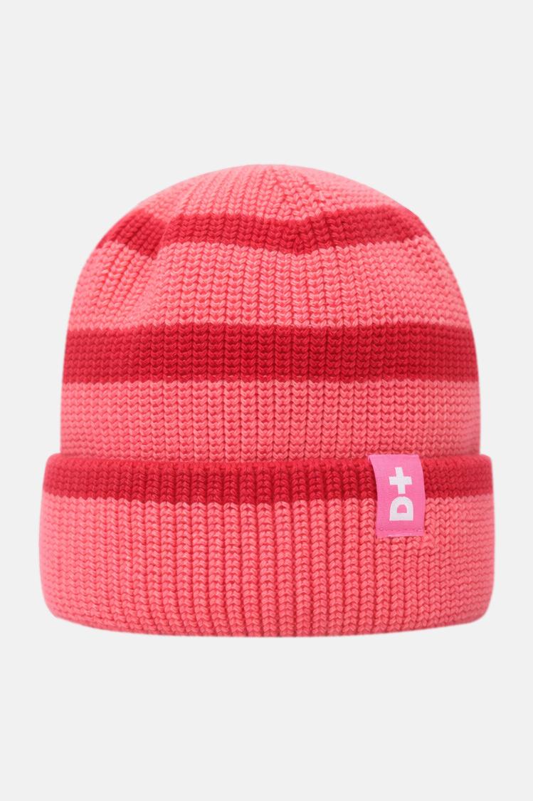 Derbe Rosa Derbe Strickmütze Lülü Striped Rosa Rot Gestreift GOTS Organic | Derbe ...