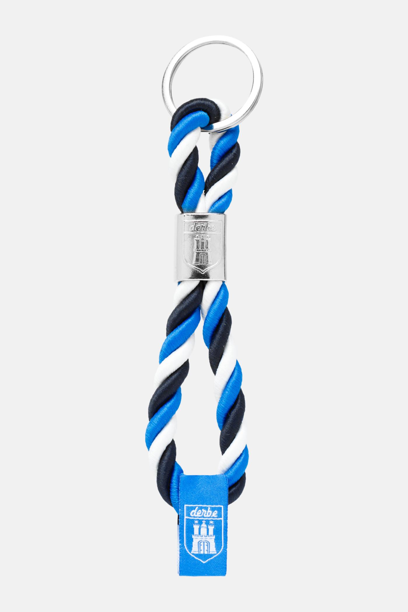 Portachiavi HSV Hamburger SV &ndash; Leuchtturm In Metallo Ed Epoxi &ndash; Blu, Bianco, Nero, Argento &ndash; 2,5 X 8,5 Cm
