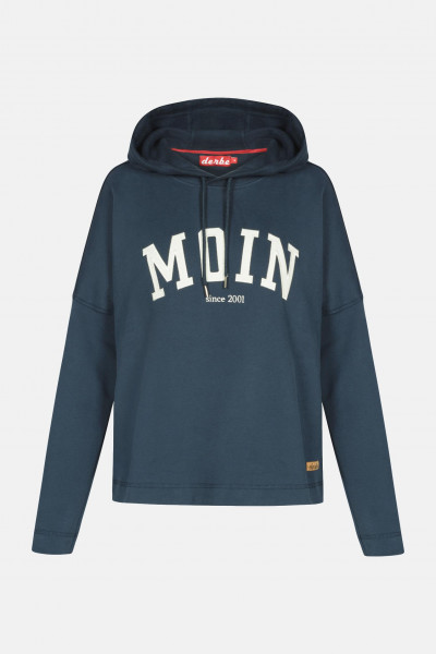 Derbe Moin Damen Hoody Kapuzenpullover Navy Dunkelblau