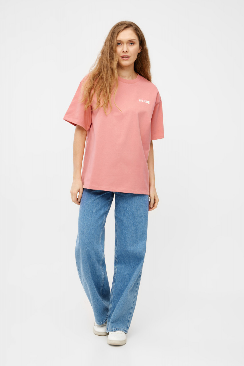 Derbe T-Shirt Moin Franz Damen Rosa Oversize GOTS Organic