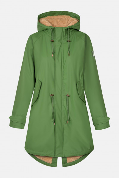 Derbe Friese Tidaholm Damen Regenmantel Cactus Caramel Grün Gefüttert Derbe Friese Tidaholm Damen Regenmantel Cactus Caramel Grün Gefüttert