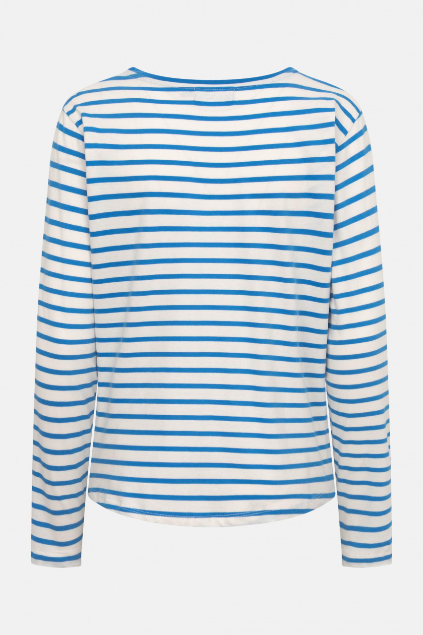 Derbe x HSV Moin HSV Damen Streifenshirt Weiß Blau HSV Fanartikel Langarmshirt