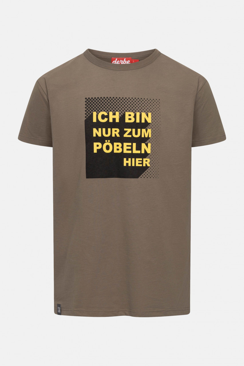 Derbe T-Shirt Pöbeln Herren Braun GOTS Organic