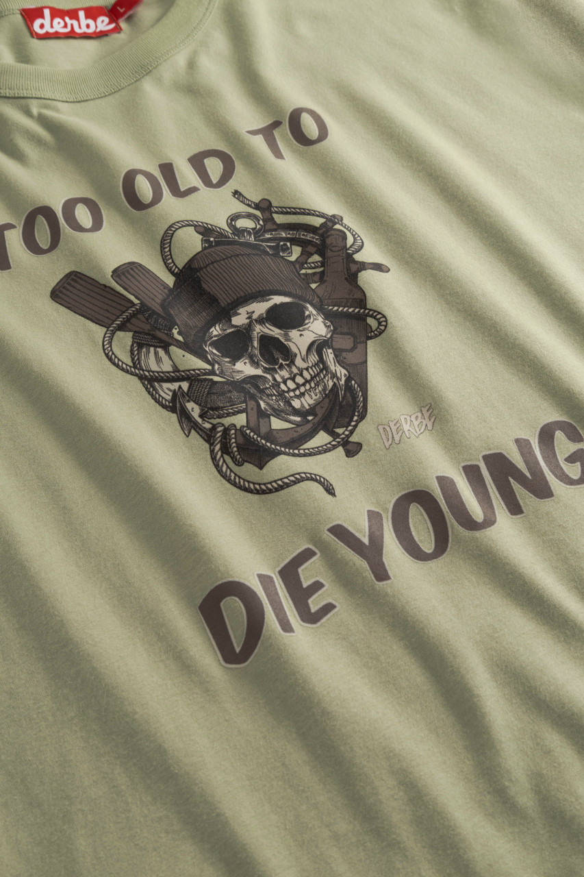 Derbe T-Shirt Too Old Herren Hellgrün GOTS Organic