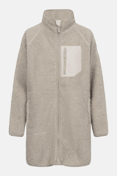 Derbe Damen Fleecejacke Kuschelby Long Beige Teddy