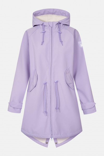 Derbe Island Friese Damen Softshell Mantel Purple Rose Off White Flieder